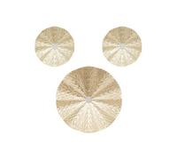 Atmosphera Décorations murales Leslie - Lot de 3 en métal doré D22/225/335cm