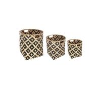 Atmosphera Créateur d'intérieur - Lot de 3 Paniers de Rangement "Bambou" 40cm Beige Beige G