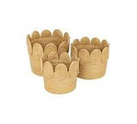 Créateur d'intérieur - Lot de 3 Paniers Déco "Inuit Dreams" 29cm Naturel