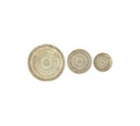 Lot de 3 plateaux ronds Samir en acier doré - Atmosphera Créateur d'intérieur