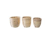 Créateur d'intérieur - Lot de 3 Pots en Rotin "Eli" 35cm Naturel