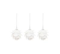 Créateur d'intérieur - Lot de 3 Sujets de Noël "Fleurs" 7cm Blanc