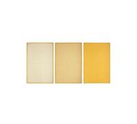 Lot de 3 Torchons "Imprimé" 45x70cm Ocre