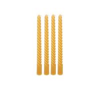 Atmosphera - 4 bougie-bâtons twist many jaune 180g
