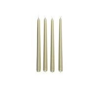 Créateur d'intérieur - Lot de 4 Bougies Bâton "Satin" 25cm Or