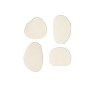 Créateur d'intérieur - Lot de 4 Patères Organiques "Karen" 10cm Ivoire