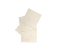 Créateur d'intérieur - Lot de 4 Serviettes de Table Brodé "Joy" 40x40cm Blanc