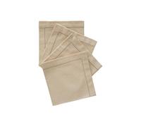 Atmosphera – Serviette de table Jane 40x40 cm beige lin en coton – Lot de 4