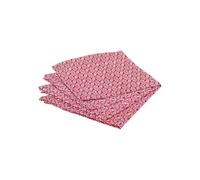 Atmosphera Créateur d'intérieur - Lot de 4 Serviettes de Table "Olia" 40x40cm Rouge Rouge G