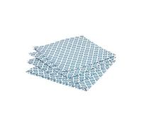 Créateur d'intérieur - Lot de 4 Serviettes de Table "Tikal" 40x40cm Bleu