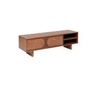 Meuble TV 2 Portes en Bois "Nanda" 147cm Marron Tabac