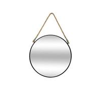 Atmosphera Créateur d'intérieur - Miroir à Suspendre en Métal "Rond" 37cm Noir Noir G