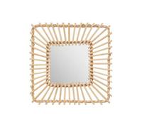 Atmosphera – Miroir mural Rotin Carré 40 x 40 cm Beige