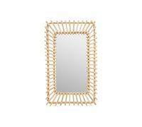 Atmosphera Créateur d'intérieur - Miroir Mural en Rotin "Rectangle" 58cm Beige Beige G