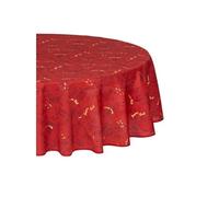 Feeric lights et christmas - Nappe de noël colorama de noël motif feuilles anti-tâche d180cm