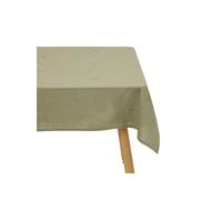Créateur d'intérieur - Nappe Brodé en Coton "Joy" 150x250cm Kaki