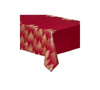 Créateur d'intérieur - Nappe Imprimée Sapin Colorama 140x240cm Rouge