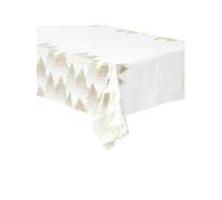Atmosphera Créateur d'intérieur - Nappe Imprimée Sapin "Colorama" 140x360cm Blanc & Or Blanc G