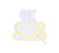 Créateur d'intérieur - Néon LED Mural "Café" 27cm Jaune