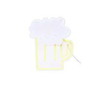 Créateur d'intérieur - Néon LED Murale "Bière" 35cm Jaune