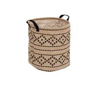 Créateur d'intérieur - Panier Déco en Jute "Valy" 32cm Naturel & Noir