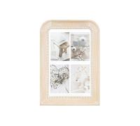 Atmosphera Pêle-mêle Elena - 4 photos - Bois et verre - 44 cm - Beige