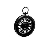 Créateur d'intérieur - Pendule Rétro en Métal Gousset 24cm Noir & Blanc