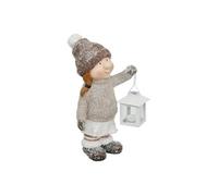 Créateur d'intérieur - Personnage Déco Fille & Lanterne 25cm Multicolore