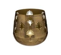 Atmosphera Créateur d'intérieur - Photophore Déco en Métal Ajouré "Artif" 14cm Or G