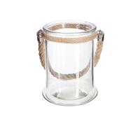 Atmosphera Photophore en verre Lena 27 cm transparent