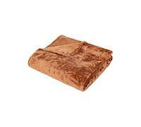 Atmosphera – Plaid déco en flanelle « Ryo » – 180 x 230 cm – Terracotta