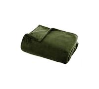 Créateur d'intérieur - Plaid Doux Uni "Flanel" 125x150cm Vert Kaki