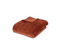 Atmosphera – Plaid en flanelle Ollis – 180 x 230 cm – Rose terracotta