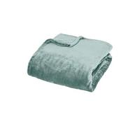 Atmosphera – Plaid en flanelle Cuddly 130x180 cm Bleu givré