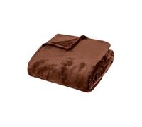 Atmosphera – Plaid en flanelle Cuddly Marron 180 x 230 cm