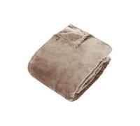 Plaid en Flanelle Uni "Ollis" 240x260cm Beige Lin