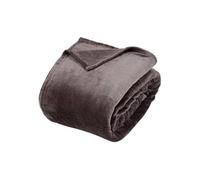 Plaid flanelle Ollis gris foncé 260x240cm - Atmosphera createur d'interieur