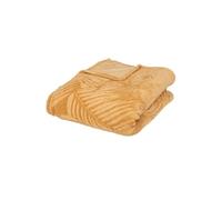 Atmosphera Créateur d'intérieur - Plaid en Flanelle Zoa 180x230cm Ocre Ocre G