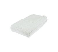 Atmosphera Plaid Bouclette fausse fourrure blanc 120 x 160 cm
