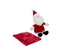 Atmosphera Créateur d'intérieur - Plaid Imprimé & Peluche Père Noël 75x90cm Rouge