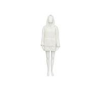 Plaid sweatshirt capuche flanelle Teddy blanc taille unique - Atmosphera createur d'interieur