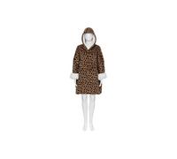 Atmosphera - Plaid Hoodie 85x118cm Beige imprimé léopard
