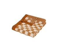 Créateur d'intérieur - Plaid Tricot Damier "Itha" 130x180cm Ocre