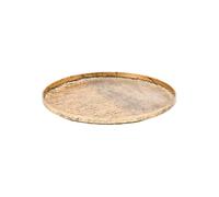 Créateur d'intérieur - Plateau Déco Rond Raquel en Métal Acier Doré 48cm