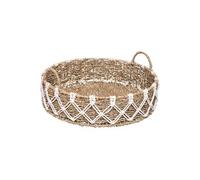 Atmosphera - Plateau Palm macramé D 38 cm Beige