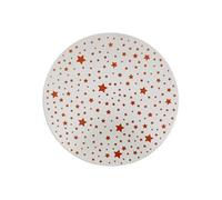 Créateur d'intérieur - Plateau pour Bougie Miroir Etoile 30cm Blanc & Rouge