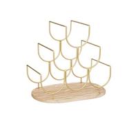 Atmosphera Créateur d'intérieur - Porte 6 Bouteilles Déco en Métal "Rivi" 29cm Or