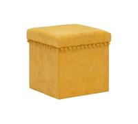 Pouf pliant ""Mémo"" 40x38cm ocre - Atmosphera createur d'interieur