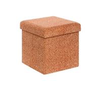 Atmosphera - Pouf Coffre Pliable oxia 38x38cm Ambre