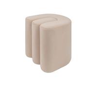 Atmosphera – Pouf Bolan en velours 40x40cm Beige